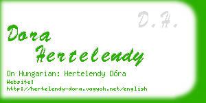 dora hertelendy business card